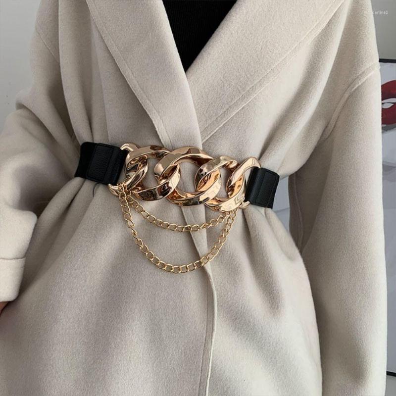Belts Women Elastic Stretch All-match Wild Skirt Bands Ladies Dress Cummerbund Chain Waist Belt Back Buckle Waistband, Gold
Belts Women Elastic Stretch All-match Wild Skirt Bands Ladies Dress Cummerbund Chain Waist Belt Back Buckle Waistband, Gold