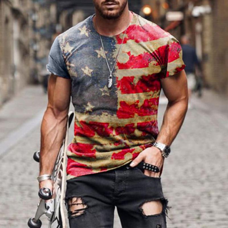 Men's T Shirts Independence Day T-shirt For Men Short Sleeve Fitness Bodybuilding Summer Tee American Flag Print Vintage Male Oversized, Blue
Men's T Shirts Independence Day T-shirt For Men Short Sleeve Fitness Bodybuilding Summer Tee American Flag Print Vintage Male Oversized, Blue