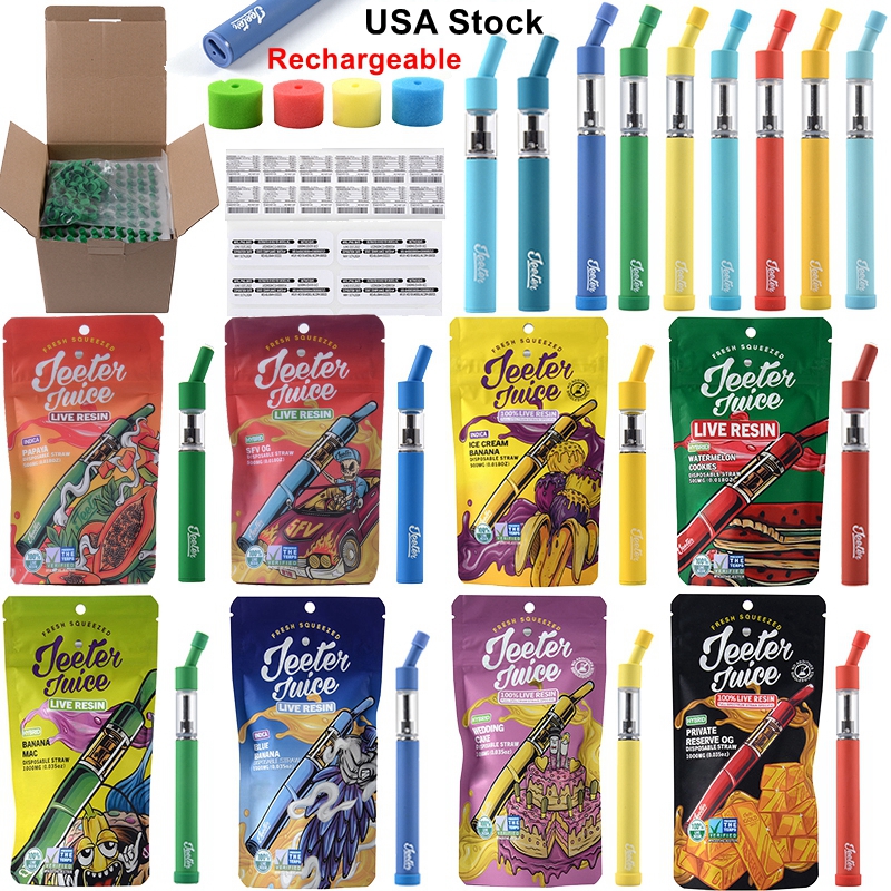 USA Stock 10 Flavors Rechargeable Jeeter Juice Disposable E Cigarettes Live Resin Vape Pen 1ml Empty Pods 180mAh Battery With Foam USB Charger and Bags
USA Stock 10 Flavors Rechargeable Jeeter Juice Disposable E Cigarettes Live Resin Vape Pen 1ml Empty Pods 180mAh Battery With Foam USB Charger and Bags