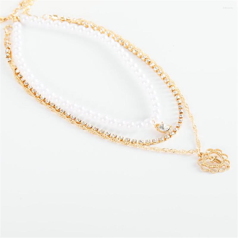 Pendant Necklaces Very Beautiful Three-in-one Necklace Jewelry Complete Pearls Sparkling Crystals Holy Holiday Gift Of Choice
Pendant Necklaces Very Beautiful Three-in-one Necklace Jewelry Complete Pearls Sparkling Crystals Holy Holiday Gift Of Choice