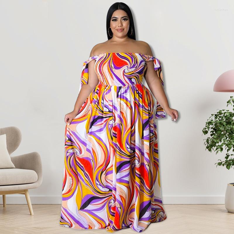 Plus Size Dresses KEXU Summer Sexy Strapless Women Fashion Floral Print Maxi Long Dress Casual Loose Beach Style Streetwear, Yellow
Plus Size Dresses KEXU Summer Sexy Strapless Women Fashion Floral Print Maxi Long Dress Casual Loose Beach Style Streetwear, Yellow