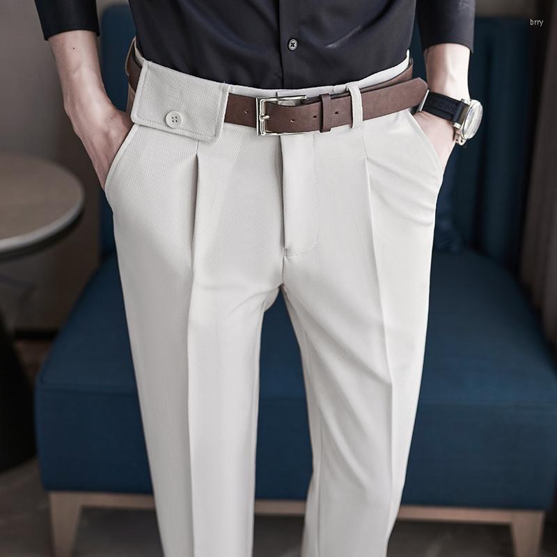 Men's Suits 2023 Spring Products Rolled Edge Nine-point Trousers Men's Trendy Fashion Slim British Belt, Beige
Men's Suits 2023 Spring Products Rolled Edge Nine-point Trousers Men's Trendy Fashion Slim British Belt, Beige