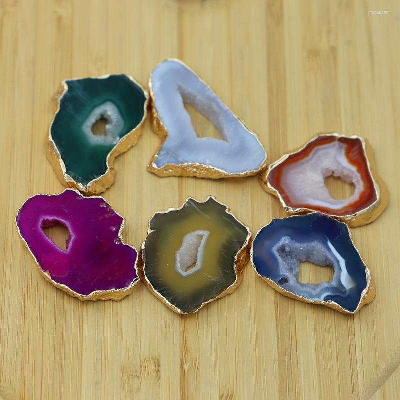 Pendant Necklaces Natural Stone Irregular Agate Geode Polished Crystal Slice Plating Phnom Penh Healing Reiki Charm Mineral Home Decor 1PC
Pendant Necklaces Natural Stone Irregular Agate Geode Polished Crystal Slice Plating Phnom Penh Healing Reiki Charm Mineral Home Decor 1PC