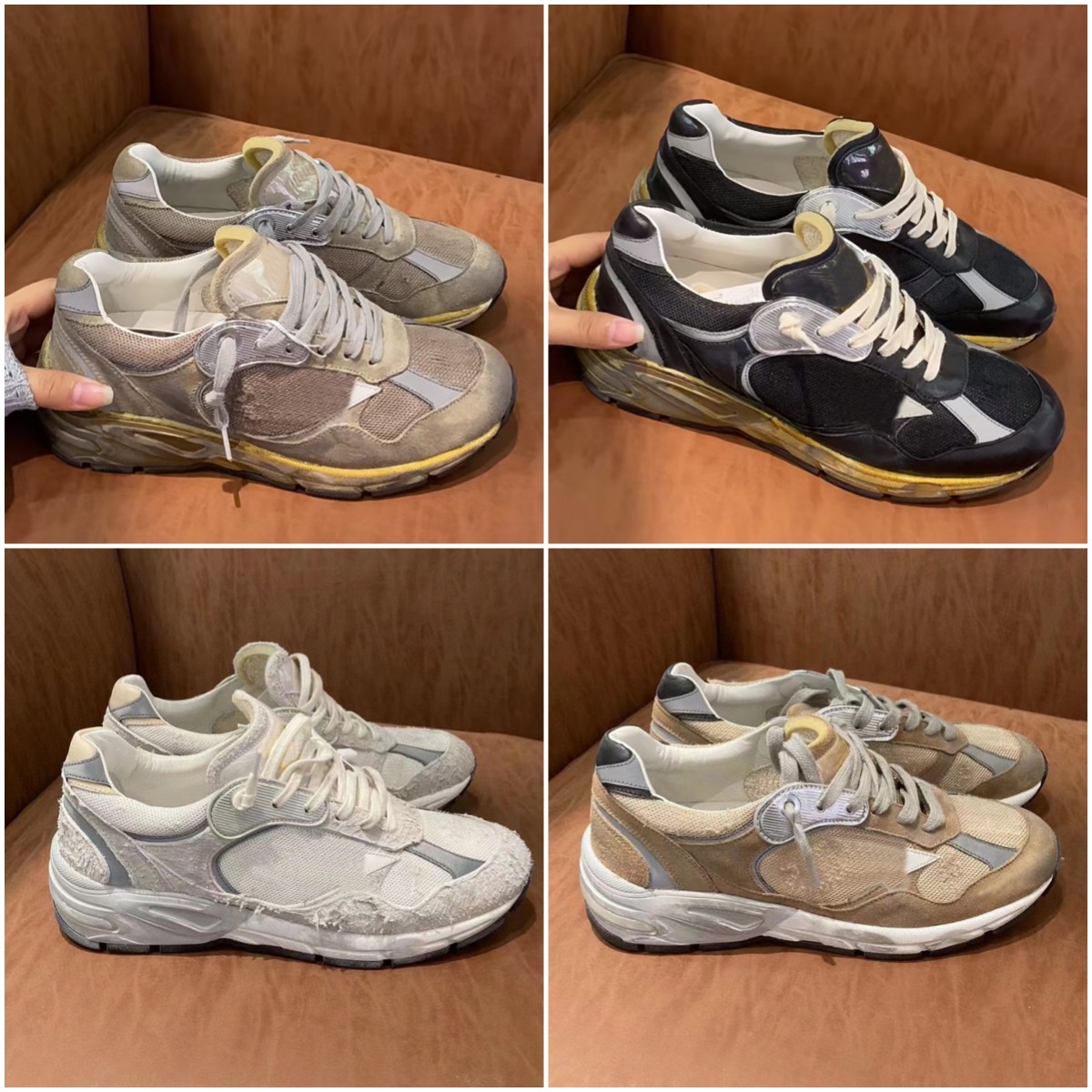 Dad super star designer golden shoes women casual sneakers new release luxury brand Italy sequin classic white do old dirty men casual shoe lace up woman man unisex, Color4
Dad super star designer golden shoes women casual sneakers new release luxury brand Italy sequin classic white do old dirty men casual shoe lace up woman man unisex, Color4