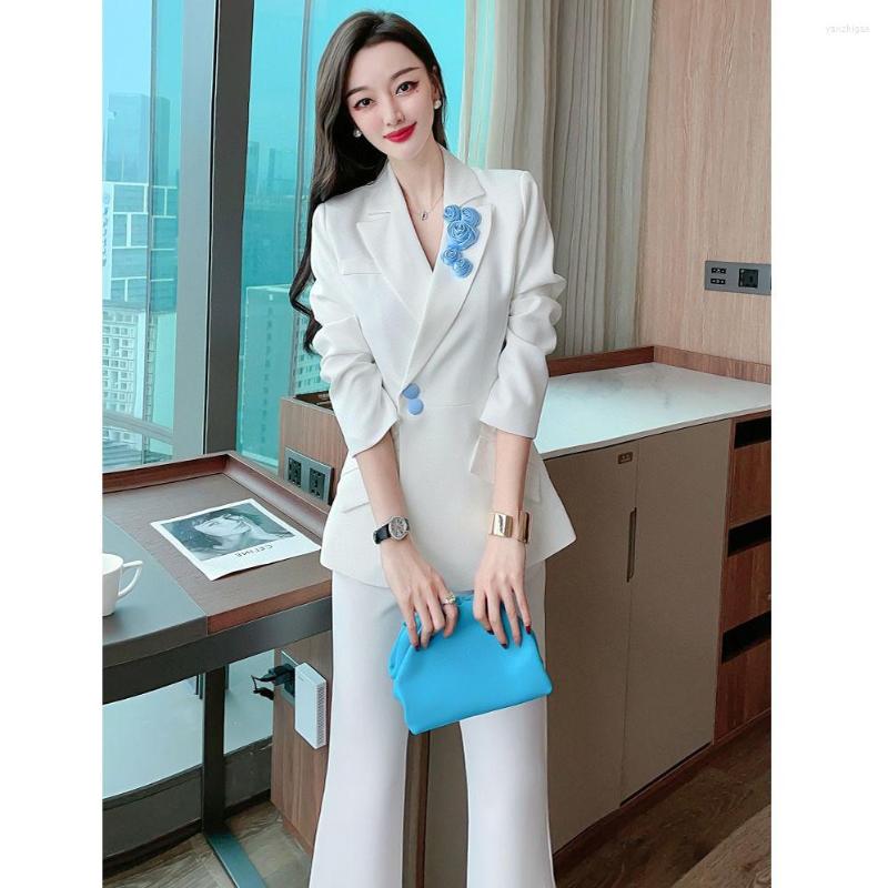 Women' Two Piece Pants Woman Autumn Elegant Stylish 2 Pieces Set Loose Blazer And Wide Leg Pant Suits Office Ladies Outfits Business M68, White
Women' Two Piece Pants Woman Autumn Elegant Stylish 2 Pieces Set Loose Blazer And Wide Leg Pant Suits Office Ladies Outfits Business M68, White