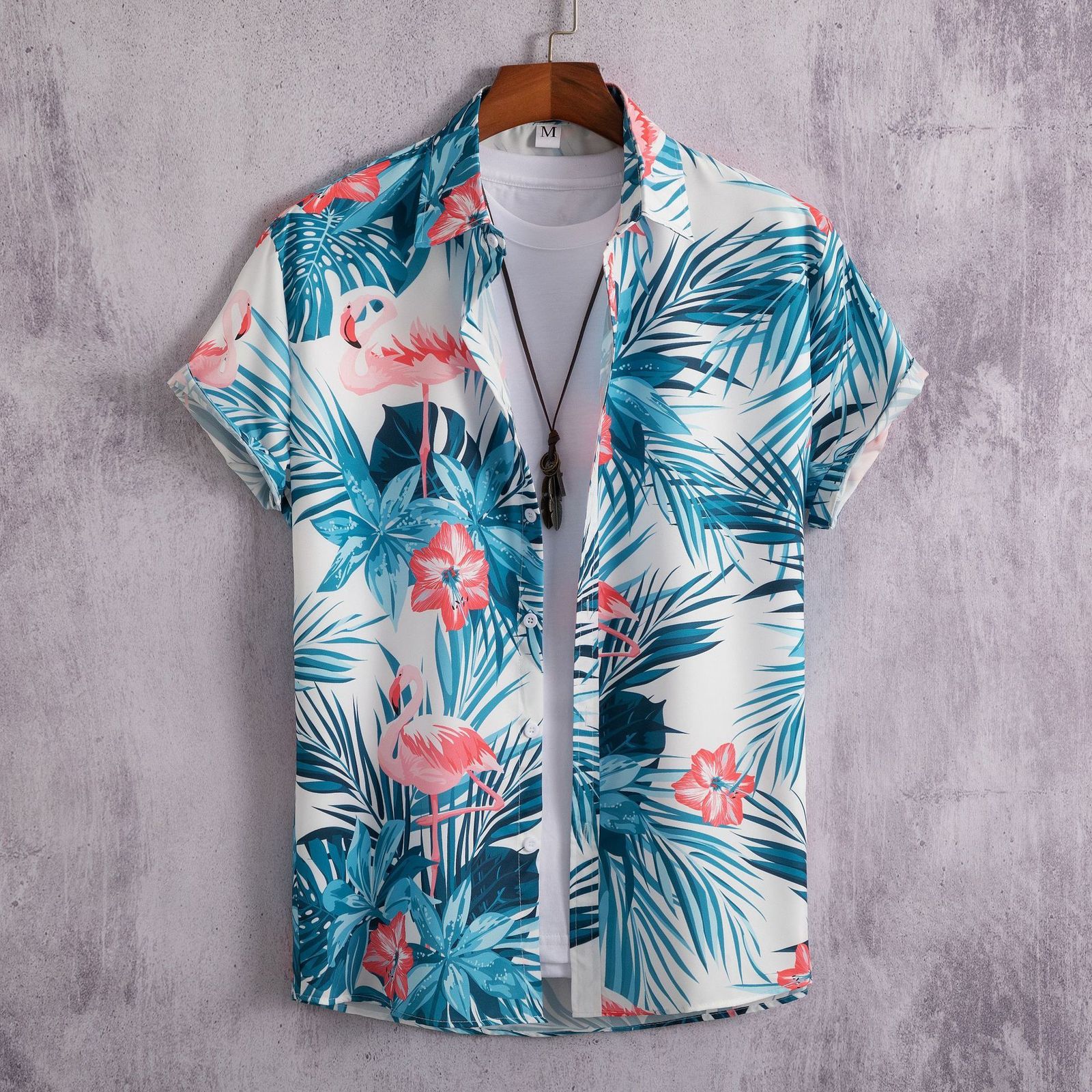 Men's Casual Shirts 2023 Hawaiian Shirt Men Fashion Flower Geometric Printed Blouse Singlebreasted Beach Short SleeveTops Holiday Clothing 230420