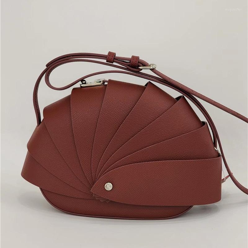Evening Bags Cowhide Bag 2023 Spring/Summer Handmade Genuine Leather Snail Shell Hand Palmprint Shoulder Crossbody For Women, Brown
Evening Bags Cowhide Bag 2023 Spring/Summer Handmade Genuine Leather Snail Shell Hand Palmprint Shoulder Crossbody For Women, Brown