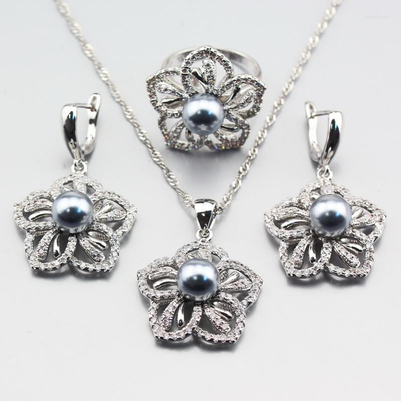 Necklace Earrings Set Natural Gray Pearl Color Fashion For Women Costume 3PCS Earrings/Pendant/Necklace/Ring Size 6/78/9/10, Picture shown
Necklace Earrings Set Natural Gray Pearl Color Fashion For Women Costume 3PCS Earrings/Pendant/Necklace/Ring Size 6/78/9/10, Picture shown