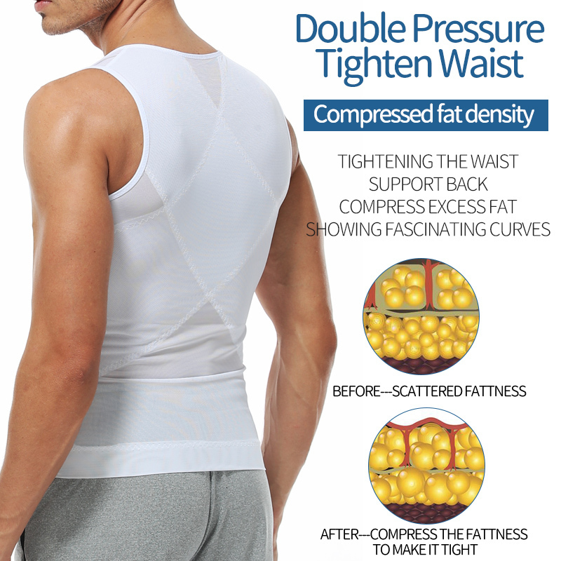 Men's Tracksuits Men Compression Shirt Slimming Body Shaper Belly Tummy Shapewear Abdomen Reducer Corset Top Gynecomastia Slim Shapers Vest 23041