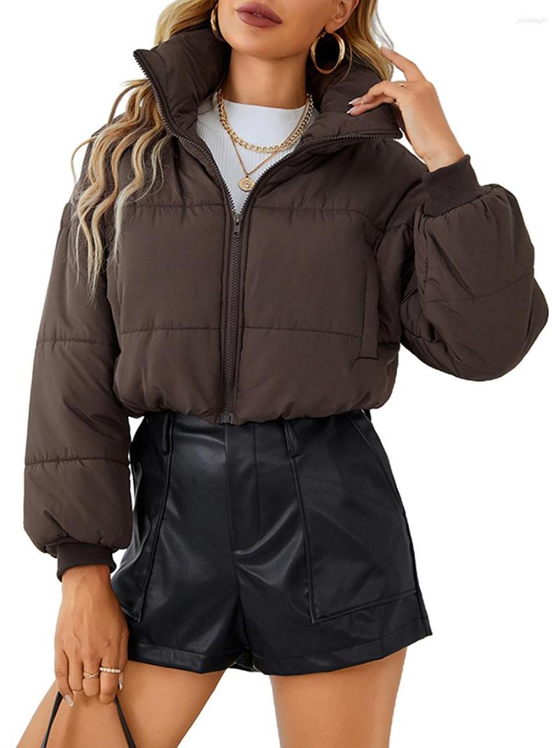 Women's Trench Coats Women Cropped Puffer Jackets Solid Color Quilted Stand Collar Long Sleeve Zip Up Outerwear Winter Warm Streetwear, Blue
Women's Trench Coats Women Cropped Puffer Jackets Solid Color Quilted Stand Collar Long Sleeve Zip Up Outerwear Winter Warm Streetwear, Blue
