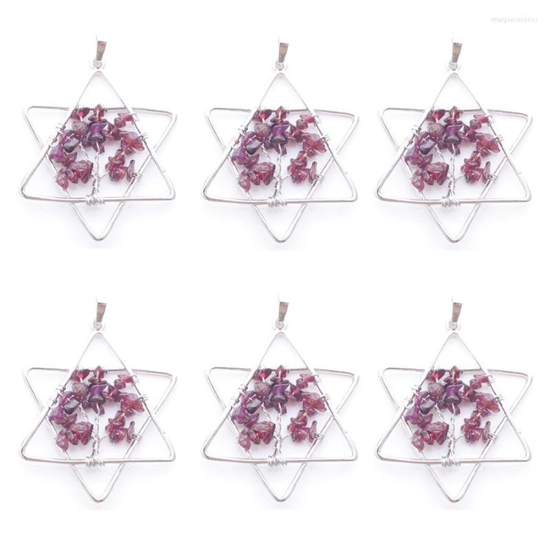 Pendant Necklaces 6Pcs/Lot Tree Of Life Pendants Women Man Jewelry Natural Garnet Chips Stone Chakra Reiki Five Pointed Star Metal Merkaba
Pendant Necklaces 6Pcs/Lot Tree Of Life Pendants Women Man Jewelry Natural Garnet Chips Stone Chakra Reiki Five Pointed Star Metal Merkaba