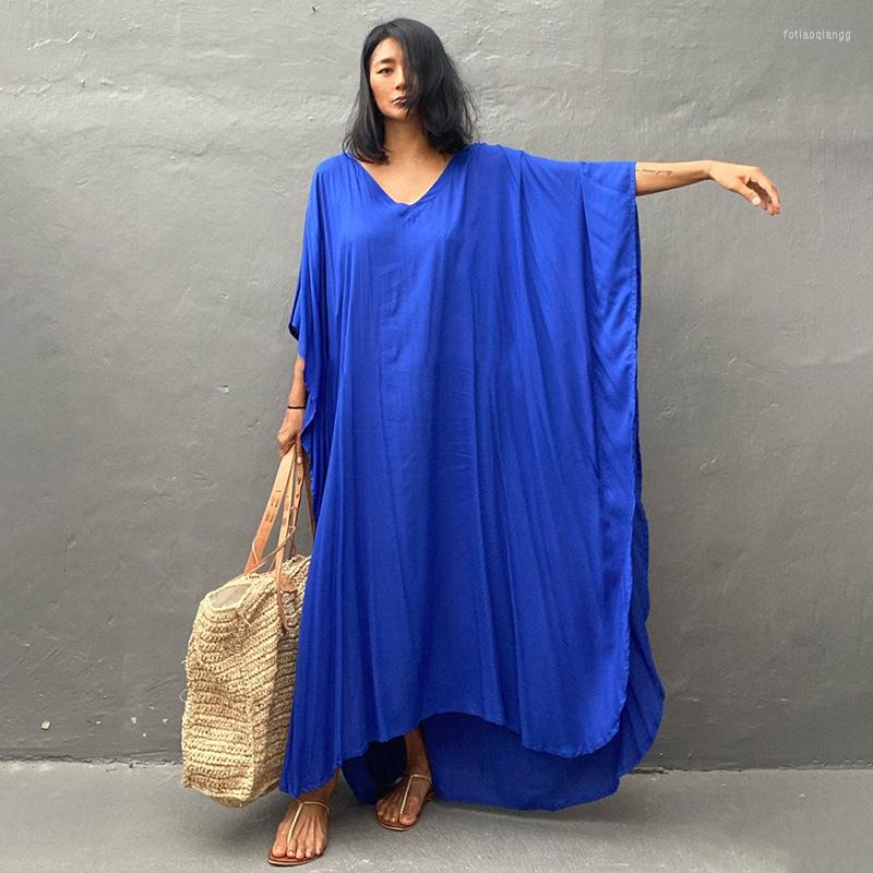 Women's Swimwear Beach Cover Ups For Women Kaftans Tunic Solid Summer Maxi Dresses Batwing Sleeve Beachwear Outfits Drop V3049
Women's Swimwear Beach Cover Ups For Women Kaftans Tunic Solid Summer Maxi Dresses Batwing Sleeve Beachwear Outfits Drop V3049
