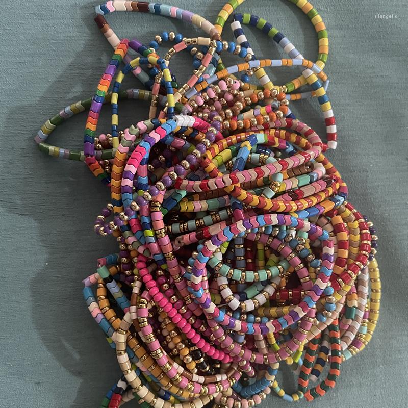 Charm Bracelets Random Mix 2PC/5PC Bohemian Handmade Beaded Enamel Fashion Rainbow Bracelet Stacked Gradient Geometric
Charm Bracelets Random Mix 2PC/5PC Bohemian Handmade Beaded Enamel Fashion Rainbow Bracelet Stacked Gradient Geometric