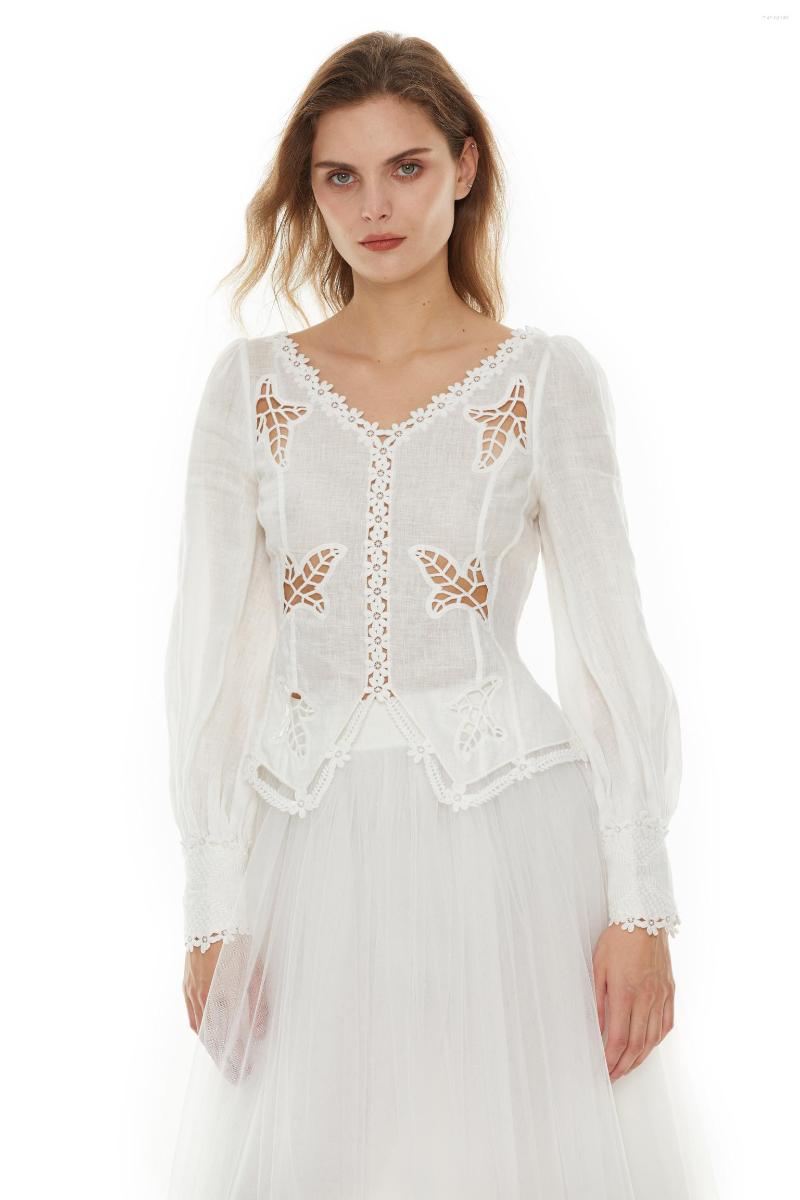 Women's Blouses High Quality 2023 Spring Summer Women Fashion Designer Lantern Sleeve Embroidered Hollow Out Court Style Temperament Tops, Black
Women's Blouses High Quality 2023 Spring Summer Women Fashion Designer Lantern Sleeve Embroidered Hollow Out Court Style Temperament Tops, Black