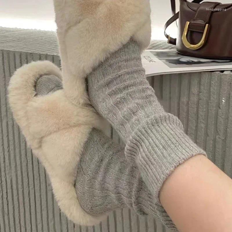 Winter Cashmere Wool Crew Socks For Men/Women Haruku Style, Long Thermal Streetwear