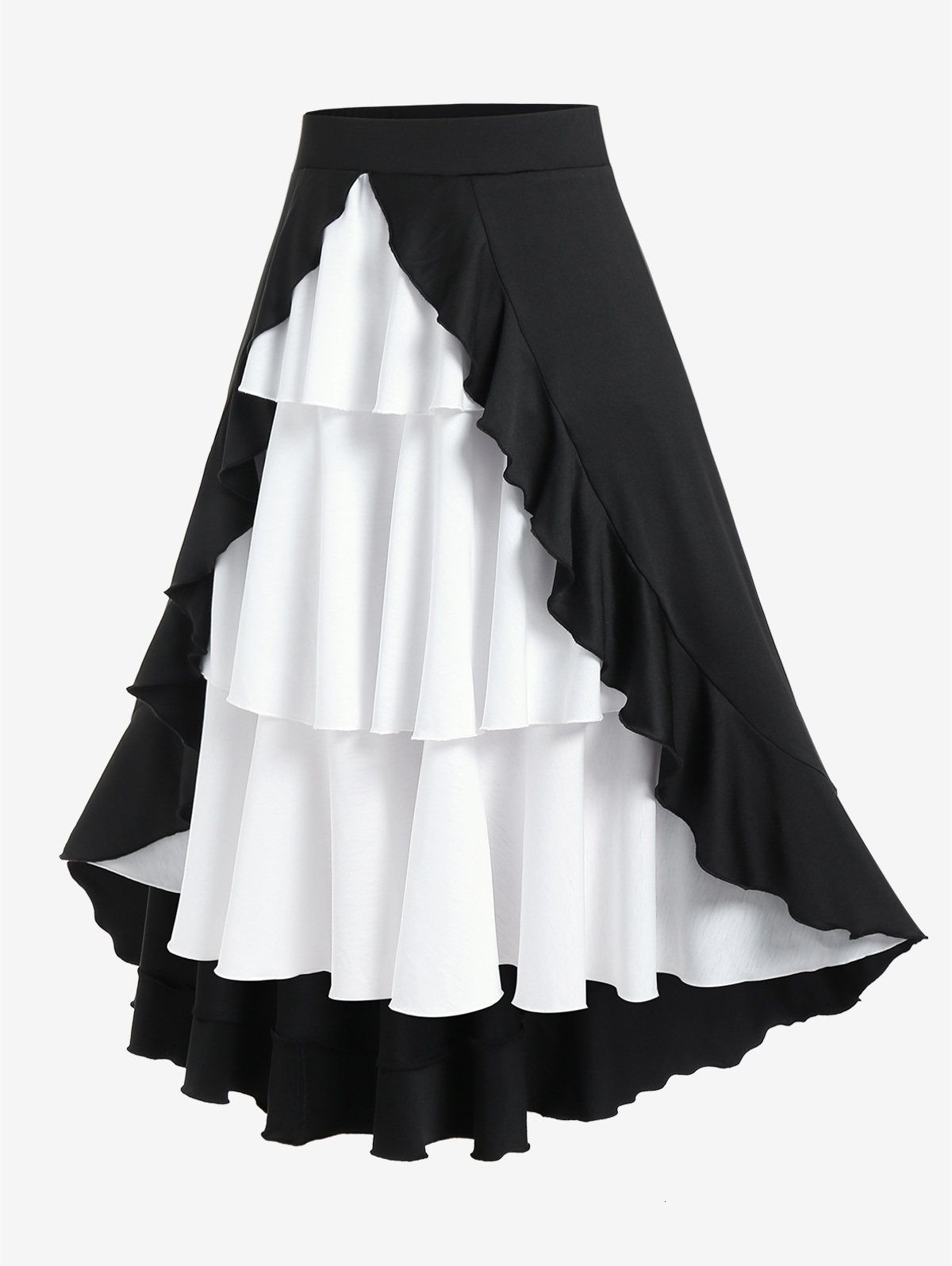 Skirts ROL Buckles Slit Bodycon Maxi Black High Waisted Flounce Pull On For Women Streetwear Sexy Split Long 5XL 230420