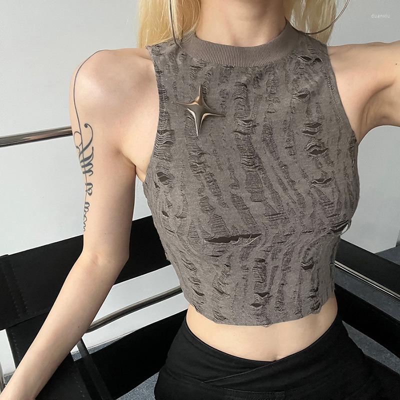Women' Tanks 2023 Summer Solid Color Street Fashion Sleeveless Frosted Umbilical Women' Tank Top, Gray
Women' Tanks 2023 Summer Solid Color Street Fashion Sleeveless Frosted Umbilical Women' Tank Top, Gray