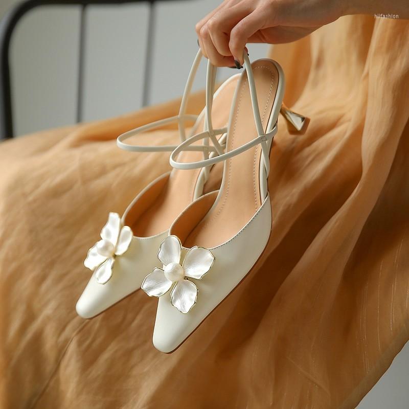 Sandals Girl Sweet Fairy Style Baotou Button Strap Spring And Summer Camellia Pointed High Heels Women's Shoes, Creamy-white
Sandals Girl Sweet Fairy Style Baotou Button Strap Spring And Summer Camellia Pointed High Heels Women's Shoes, Creamy-white