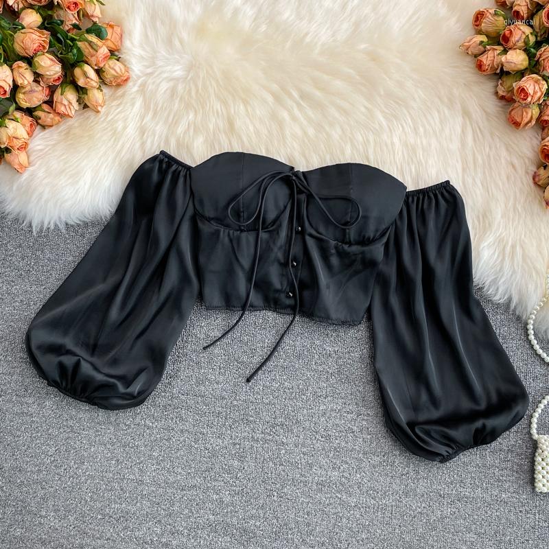 Women's Blouses Summer Off Shoulder Brassiere Blouse Women Bandage Bubble Sleeve Elastic Waist Crop Top Ladies Fashion Short Sexy Slim
Women's Blouses Summer Off Shoulder Brassiere Blouse Women Bandage Bubble Sleeve Elastic Waist Crop Top Ladies Fashion Short Sexy Slim
