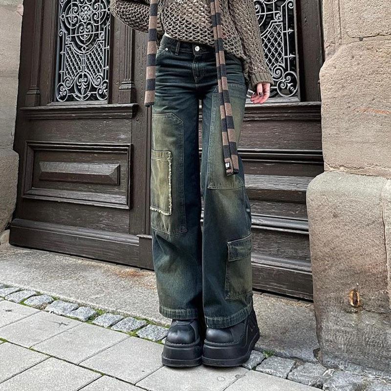 Women' Jeans Y2K Women Vintage Korean Baggy Cargo High Waist Straight Wide Leg Pants Streetwear Denim Trousers Fairy Grunge Alt Clothes
Women' Jeans Y2K Women Vintage Korean Baggy Cargo High Waist Straight Wide Leg Pants Streetwear Denim Trousers Fairy Grunge Alt Clothes