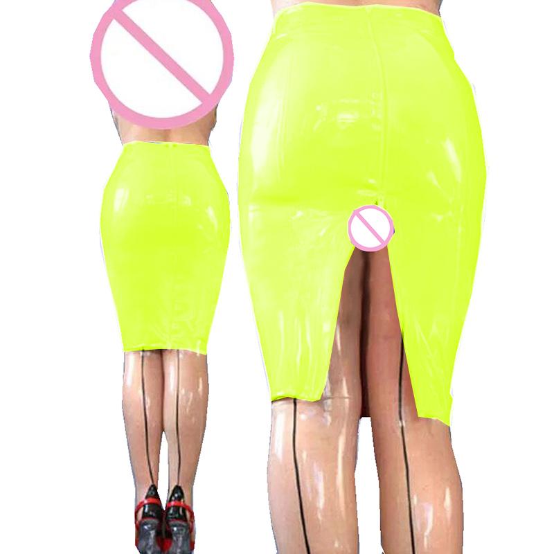 Dresses Women Sexy Knee Length Bodycon Skirt Zipper Back Split Skirts Plus Size PVC Slim Skirt Party Wear Shiny Solid Leather Skirt, Light brown 
Dresses Women Sexy Knee Length Bodycon Skirt Zipper Back Split Skirts Plus Size PVC Slim Skirt Party Wear Shiny Solid Leather Skirt, Light brown