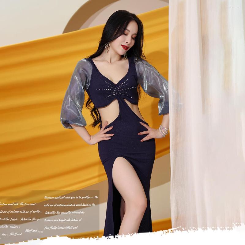 Stage Wear Belly Dance Costume Women Oriental Dress Practice Long Sleeve Sexy Dancewear Rhinestone Design Performance Clothing, Blue
Stage Wear Belly Dance Costume Women Oriental Dress Practice Long Sleeve Sexy Dancewear Rhinestone Design Performance Clothing, Blue