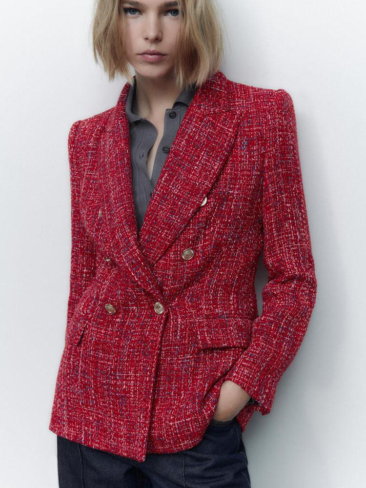 Pants 2022 autumn and winter new women's allmatch lapel longsleeved textured doublebreasted slim fit casual suit jacket, Red
Pants 2022 autumn and winter new women's allmatch lapel longsleeved textured doublebreasted slim fit casual suit jacket, Red