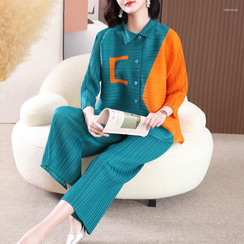 Women's Two Piece Pants Pant Suits For Women Clothing Spring 2023 Casual Fashion Contrast Color Single Breasted Three Quarter Sleeve Top, Blue top pant
Women's Two Piece Pants Pant Suits For Women Clothing Spring 2023 Casual Fashion Contrast Color Single Breasted Three Quarter Sleeve Top, Blue top pant