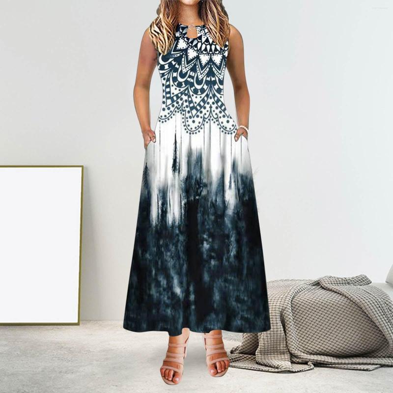 Casual Dresses Women A Line Dress Maxi Long Sleeveless Floral Print Pocket Spring Summer Round Neck Stylish Work Elegant, White
Casual Dresses Women A Line Dress Maxi Long Sleeveless Floral Print Pocket Spring Summer Round Neck Stylish Work Elegant, White