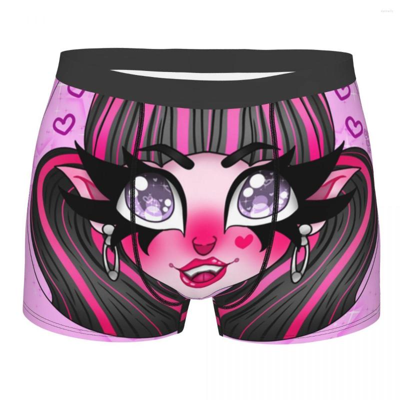 Underpants Custom Draculaura MH Portrait Underwear Men Stretch Cartoon Anime Movie Boxer Briefs