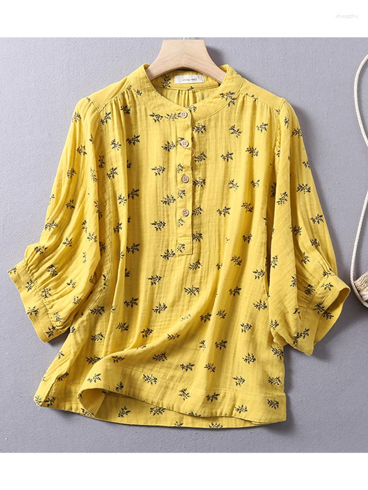 Women's Blouses Lamtrip Rustic Flowers Leaves Print Lantern Sleeve Cotton Yarn Vintage Mori Girl Shirt Blouse, Yellow
Women's Blouses Lamtrip Rustic Flowers Leaves Print Lantern Sleeve Cotton Yarn Vintage Mori Girl Shirt Blouse, Yellow