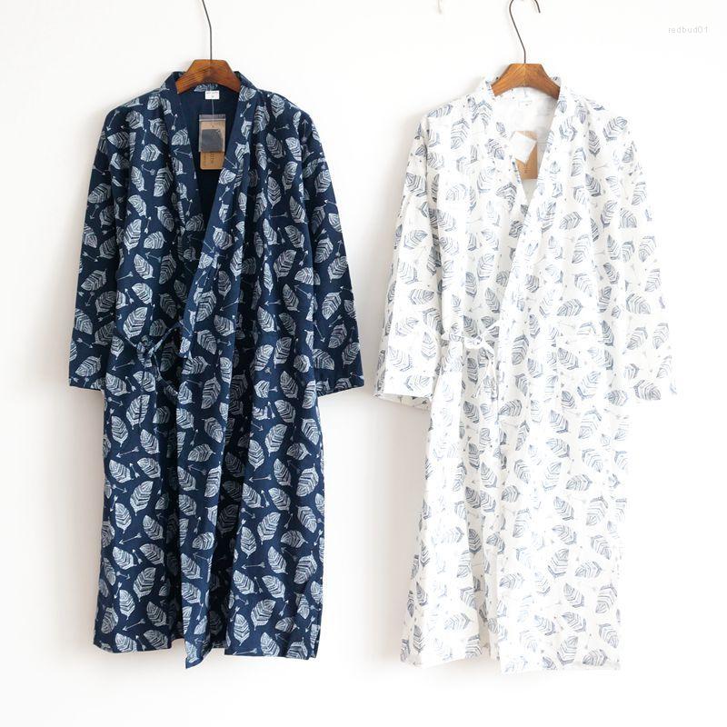 Men's Sleepwear Summer Leaves Comfortable Cotton Leaf Bathrobes Clothing Home Kimono Loose Robes Gauze Nightly Men's Robe, Blue
Men's Sleepwear Summer Leaves Comfortable Cotton Leaf Bathrobes Clothing Home Kimono Loose Robes Gauze Nightly Men's Robe, Blue