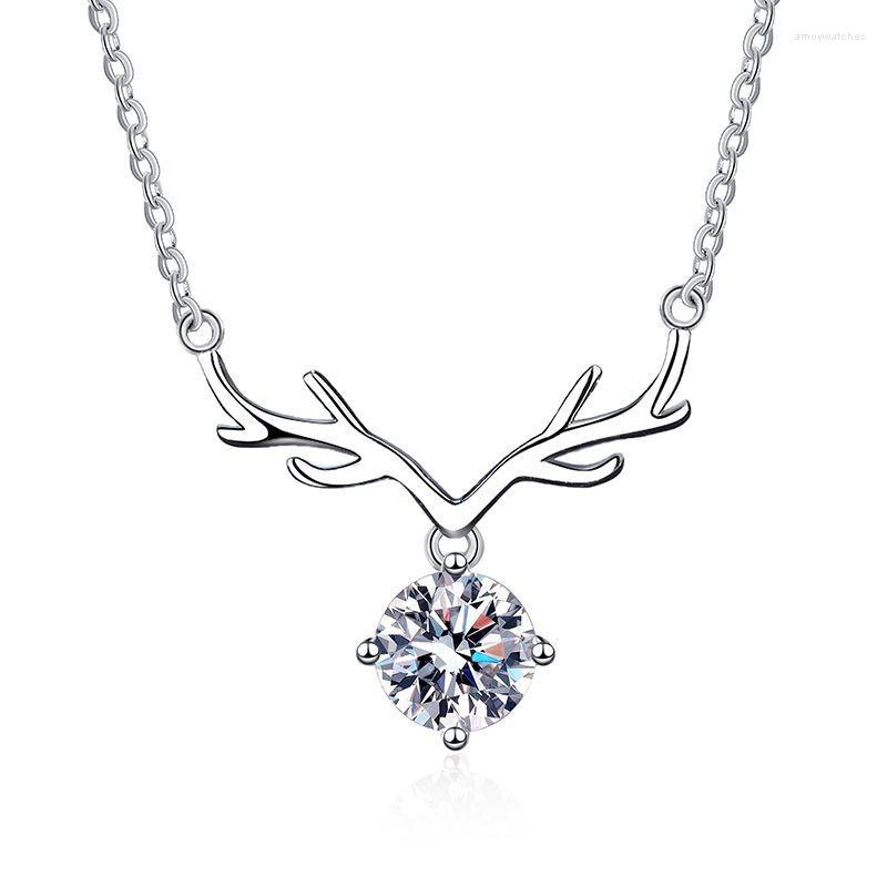 Chains ZFSILVER Fashion Trendy Classic S925 Silver Moissanite Antler Lover Deer Necklace Women Accessories Luxury Wedding Jewelry Gifts
Chains ZFSILVER Fashion Trendy Classic S925 Silver Moissanite Antler Lover Deer Necklace Women Accessories Luxury Wedding Jewelry Gifts