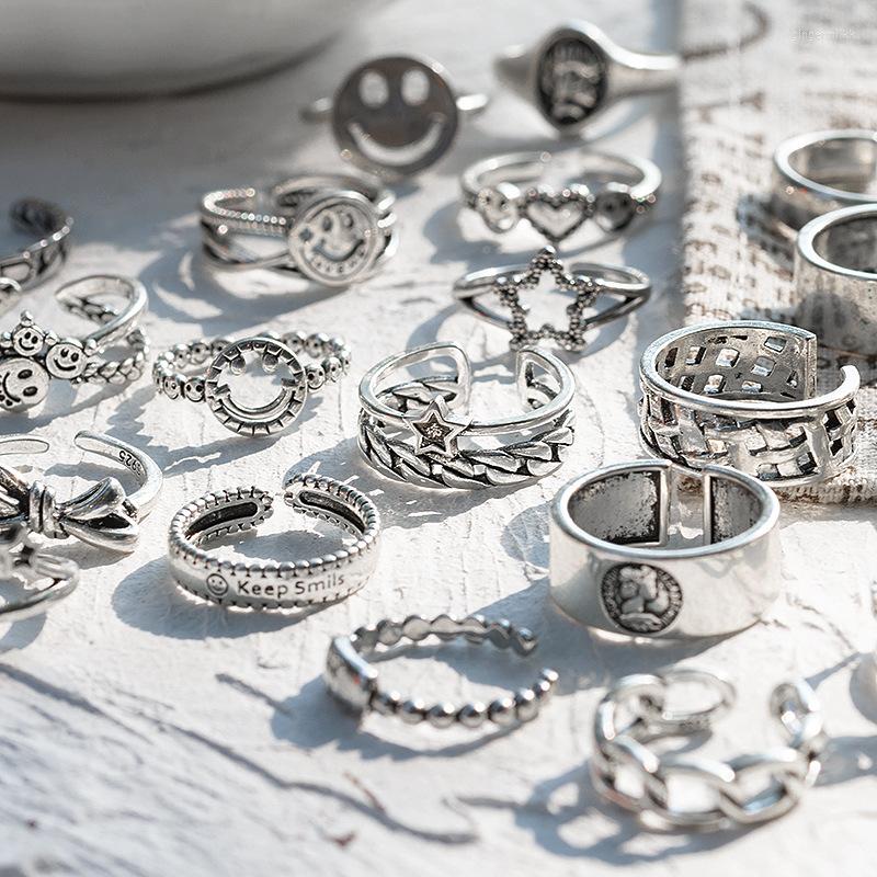Cluster Rings Vintage Trendy Opening Ring Creative Adjustable Anti-Fading Statement Finger For Couple
Cluster Rings Vintage Trendy Opening Ring Creative Adjustable Anti-Fading Statement Finger For Couple