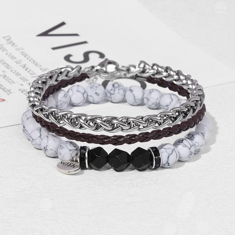 Strand Multilayer Natural Stone Men Stainless Steel Leather Chain Bracelets Bangle Vintage Male Jewelry Wristband Gift
Strand Multilayer Natural Stone Men Stainless Steel Leather Chain Bracelets Bangle Vintage Male Jewelry Wristband Gift