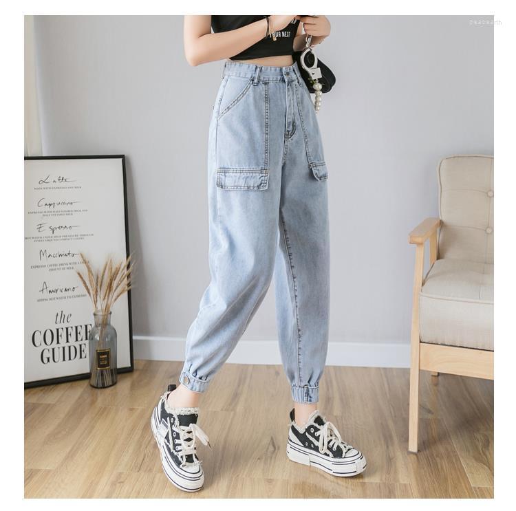 Women's Jeans Women High Waist Harem Trousers Fashion Elegant Womens All-match Denim Ankle-length Cargo Style Pockets Vintage Harajuku
Women's Jeans Women High Waist Harem Trousers Fashion Elegant Womens All-match Denim Ankle-length Cargo Style Pockets Vintage Harajuku