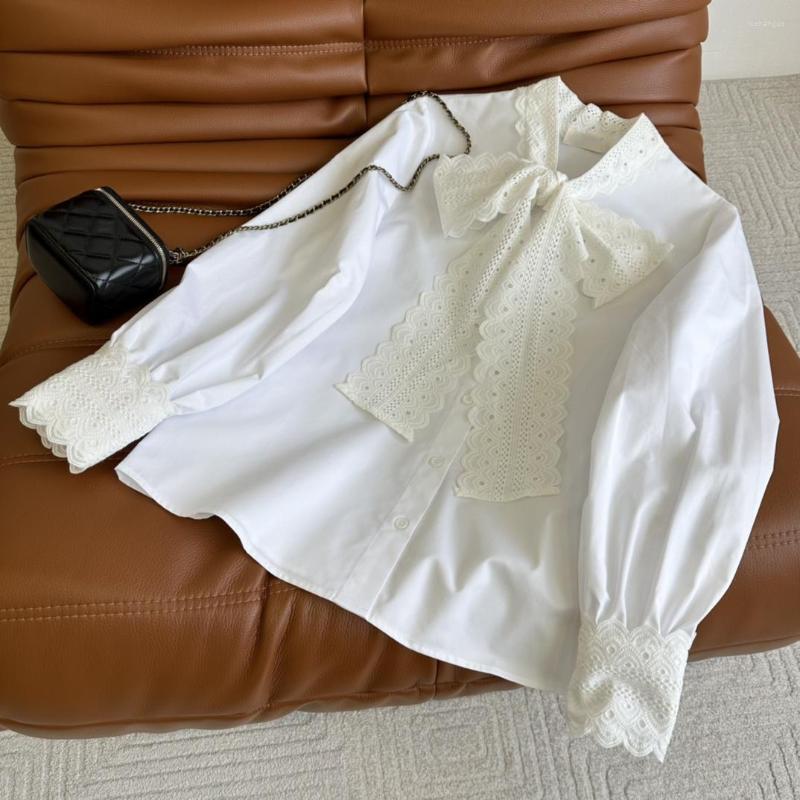 Women' Blouses Women Shirt Spring Summer White Cotton Lace Bow Collar Lantern Sleeve Straight Office Lady Elegant Sweet Female Clothes, Picture shown
Women' Blouses Women Shirt Spring Summer White Cotton Lace Bow Collar Lantern Sleeve Straight Office Lady Elegant Sweet Female Clothes, Picture shown