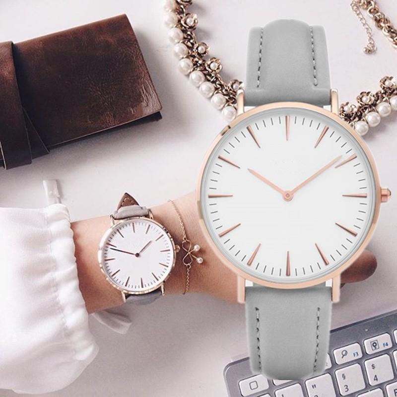 Wristwatches Fashion Simple Leather Women Watches Ladies Casual Dress Quartz Watch Female Gift Clock Montre Femme, Brown
Wristwatches Fashion Simple Leather Women Watches Ladies Casual Dress Quartz Watch Female Gift Clock Montre Femme, Brown