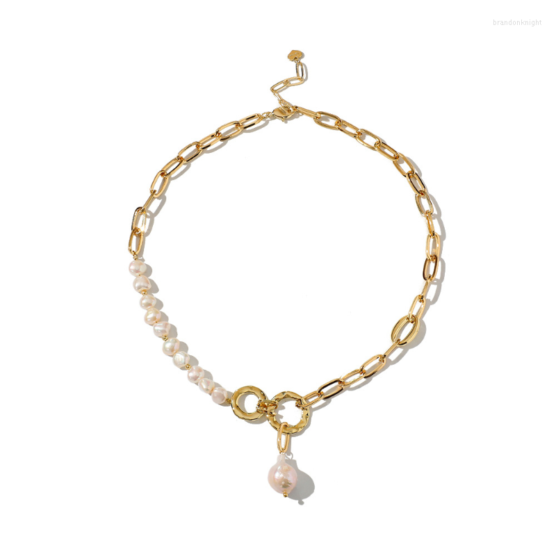 Choker Minar Elegant Asymmetric Natural Freshwater Pearl For Women 14K Gold Plating Brass Hollow Link Chain Necklace
Choker Minar Elegant Asymmetric Natural Freshwater Pearl For Women 14K Gold Plating Brass Hollow Link Chain Necklace