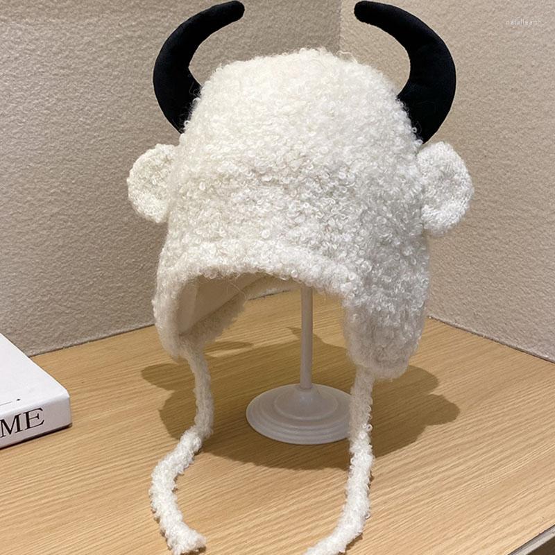 Berets Autumn Winter Fluffy Bomber Hats Women 5 Colors Plush Warm Earflap Caps Cute Horn Beanie Hat Skullies 56-58cm, Beige
Berets Autumn Winter Fluffy Bomber Hats Women 5 Colors Plush Warm Earflap Caps Cute Horn Beanie Hat Skullies 56-58cm, Beige