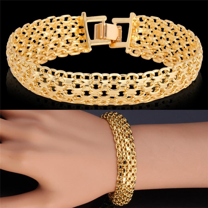 Link Bracelets Gold Color Bracelet For Women Trendy Summer Style Jewelry Sale 2 Vintage Bangle Men H369 Chain
Link Bracelets Gold Color Bracelet For Women Trendy Summer Style Jewelry Sale 2 Vintage Bangle Men H369 Chain
