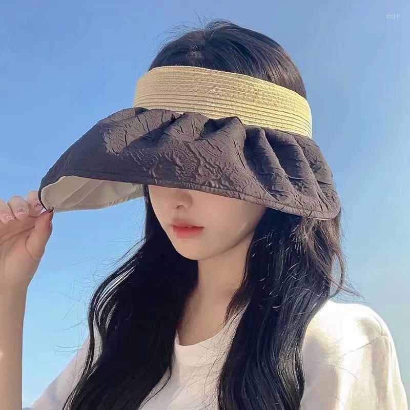 Wide Brim Hats Sun Visors Hat Summer UV Protection Beach Cap Women's Foldable Cotton Poneytail Fishing Visor Multifunctional, White
Wide Brim Hats Sun Visors Hat Summer UV Protection Beach Cap Women's Foldable Cotton Poneytail Fishing Visor Multifunctional, White