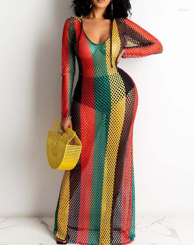 Women' Swimwear Beach Cover Ups For Women 2023 Summer Fashion Colorblock Fishnet Design Hooded Long Sleeve Maxi Vacation Up Dress
Women' Swimwear Beach Cover Ups For Women 2023 Summer Fashion Colorblock Fishnet Design Hooded Long Sleeve Maxi Vacation Up Dress