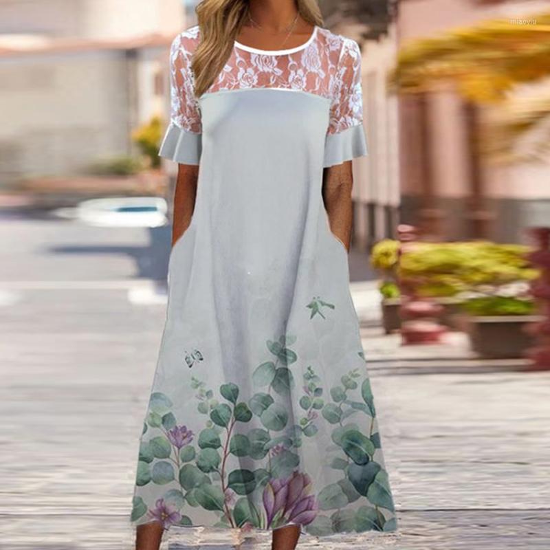 Casual Dresses Office Lady Loose Dress Summer Elegant O-Neck Lace Patchwork Print Short Sleeve Pocket Bohemian Beach Vestido, 03 print
Casual Dresses Office Lady Loose Dress Summer Elegant O-Neck Lace Patchwork Print Short Sleeve Pocket Bohemian Beach Vestido, 03 print