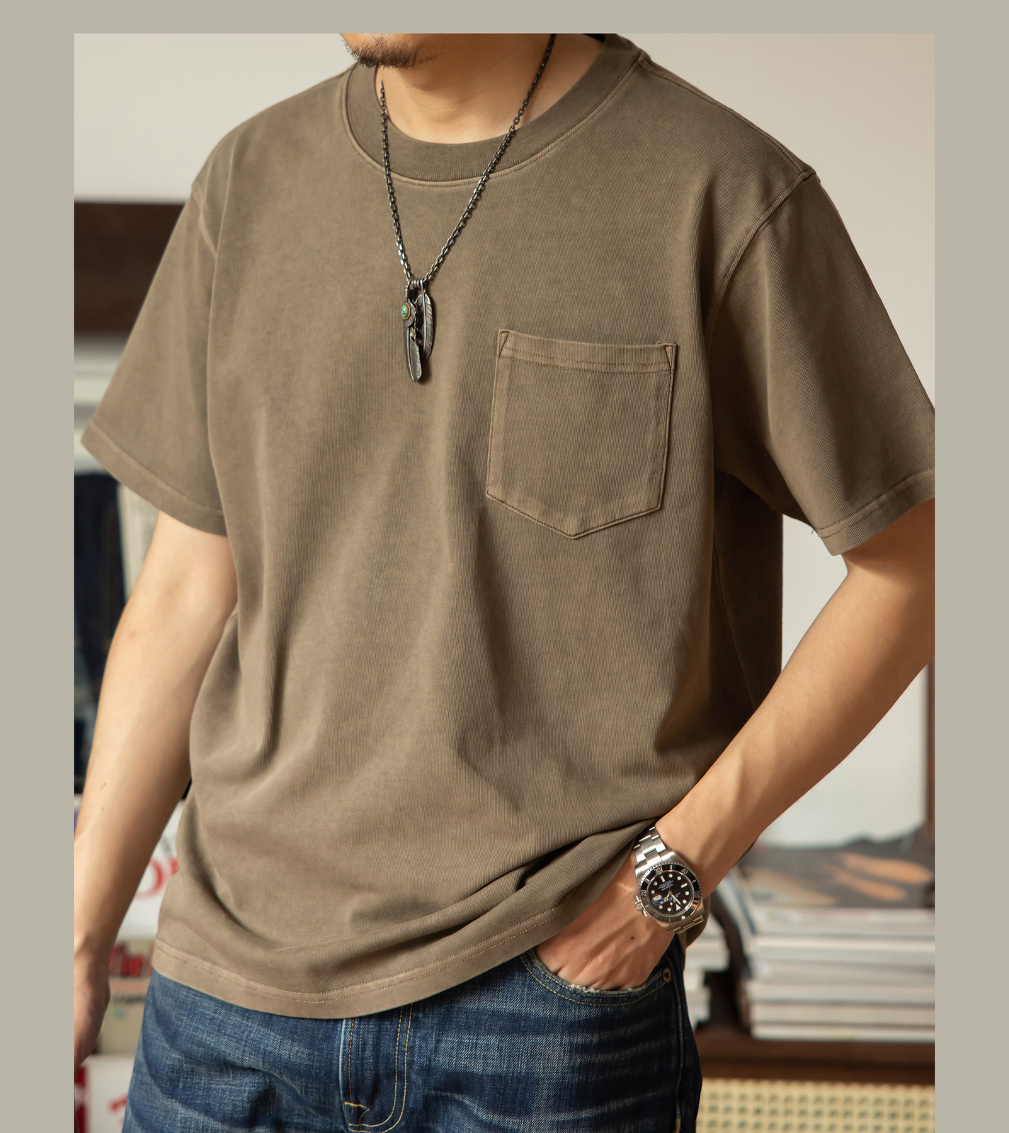 Men's T-Shirts T1-0014 RedTornado Big Size Mans 340gsm Heavy Thick Casual Tee Cotton Batik Dyeing T Shirt 4 Colours 230420, Gray
Men's T-Shirts T1-0014 RedTornado Big Size Mans 340gsm Heavy Thick Casual Tee Cotton Batik Dyeing T Shirt 4 Colours 230420, Gray