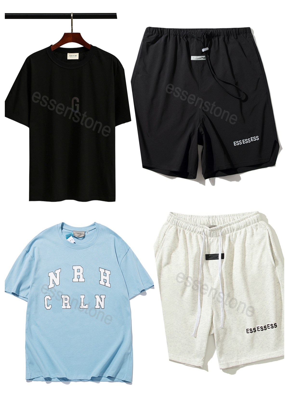 Summer Ess Designer Women' and Men' t shirts Chest Simple Print Short Sleeve cotton soft 17ss women Casual T shirt Top short suit set, The same as real
Summer Ess Designer Women' and Men' t shirts Chest Simple Print Short Sleeve cotton soft 17ss women Casual T shirt Top short suit set, The same as real