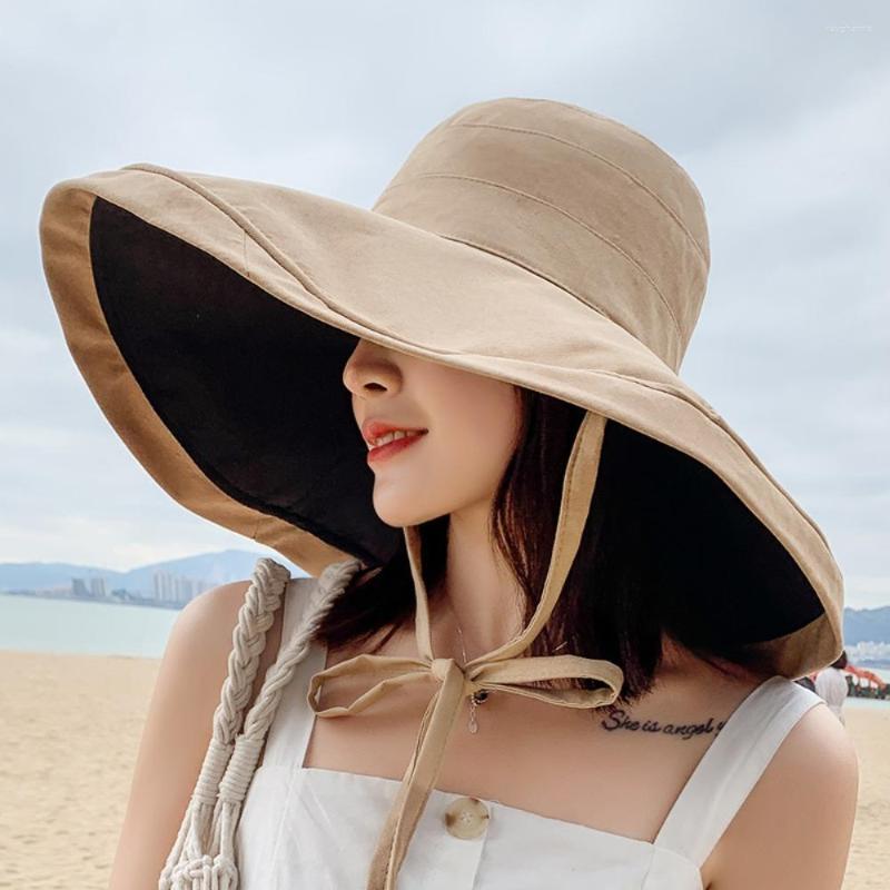 Wide Brim Hats Summer Women Double Side Fashion Large Sun Hat Outdoor Beach Fisherman Cap UV Proof Protection Bucket, Black-1
Wide Brim Hats Summer Women Double Side Fashion Large Sun Hat Outdoor Beach Fisherman Cap UV Proof Protection Bucket, Black-1