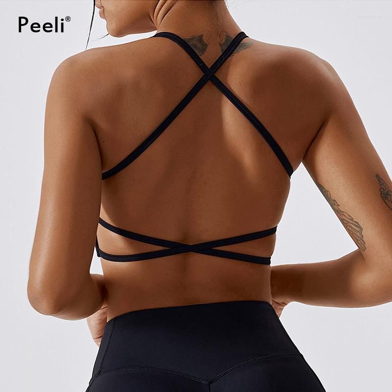 Yoga Outfit Sports Bra Women Strappy Backless Gym Crop Top Criss Cross Back Medium Support Workout Fitness Underwear, Purple
Yoga Outfit Sports Bra Women Strappy Backless Gym Crop Top Criss Cross Back Medium Support Workout Fitness Underwear, Purple