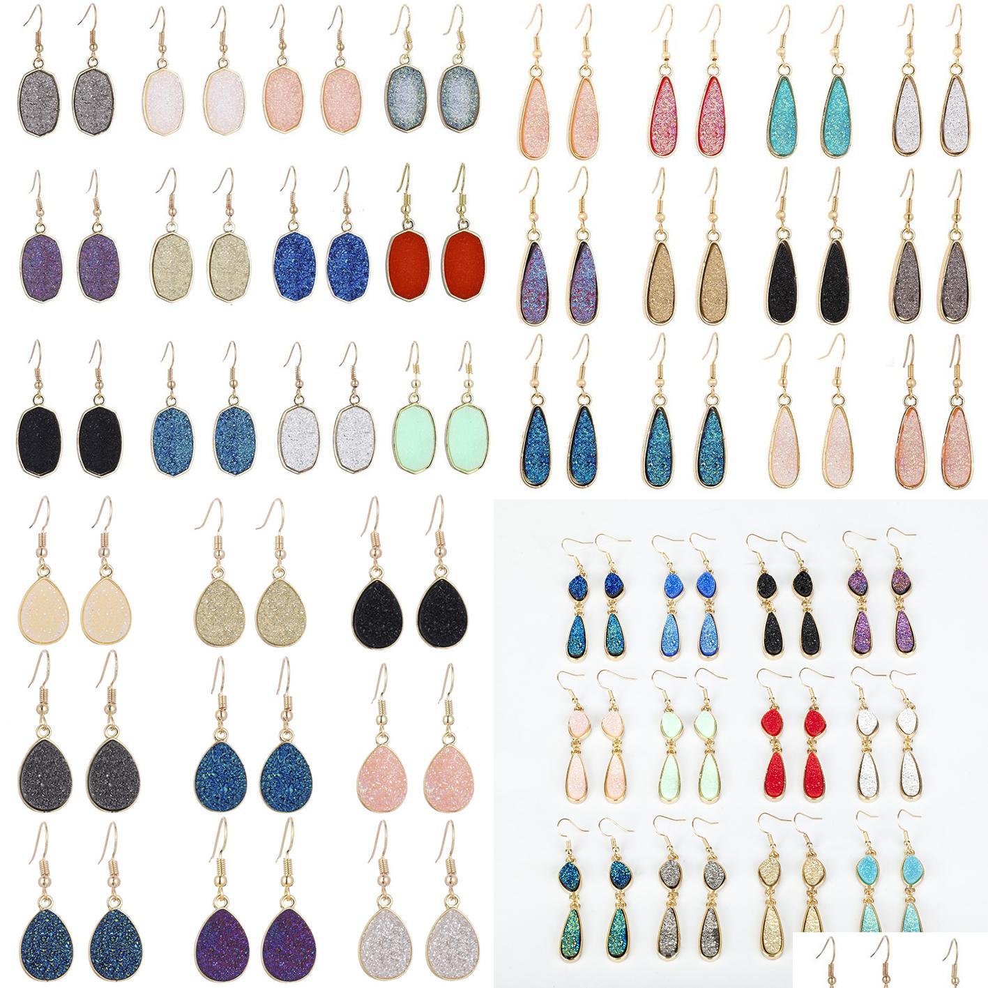 Charm Simple Resin Teardrop Round Druzy Drusy Oval Charms Earrings Handmade Gold Earings For Women Party Birthday Gift Drop Delivery Dhssm
Charm Simple Resin Teardrop Round Druzy Drusy Oval Charms Earrings Handmade Gold Earings For Women Party Birthday Gift Drop Delivery Dhssm