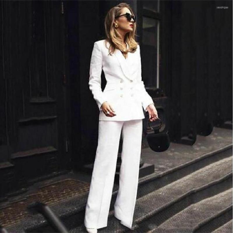 Women' Two Piece Pants Office Ladies White Dress Set Double Breasted Blazer Work 2 Pieces
Women' Two Piece Pants Office Ladies White Dress Set Double Breasted Blazer Work 2 Pieces